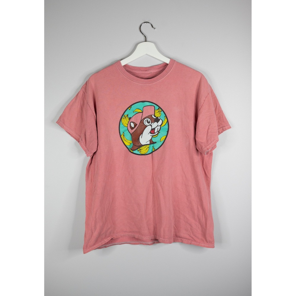 Buc-ee's Graphic T-Shirt Women Large Pink Excellent‎ Bananas For Buc-ee's Tee